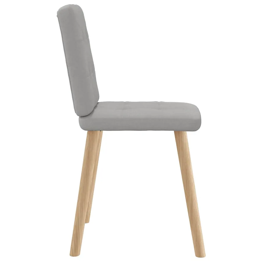 Chaises à manger lot de 6 gris nuage tissu - 5