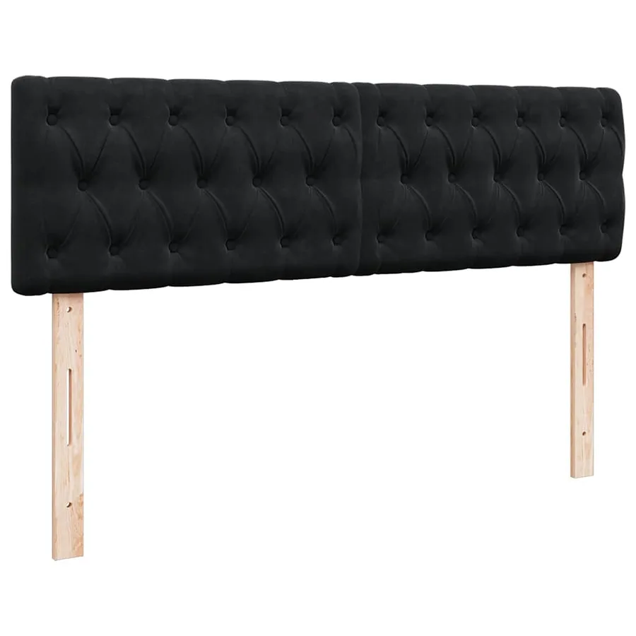 Cadre de lit ottoman avec matelas noir 140x190 cm velours - 8