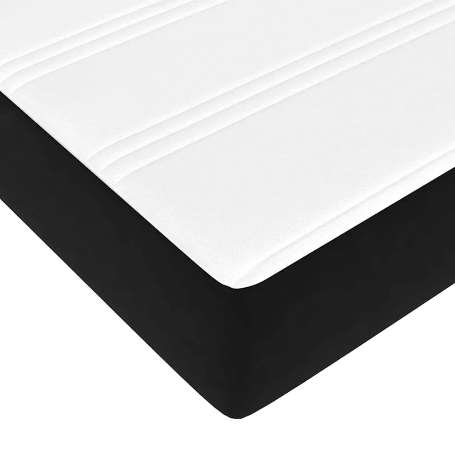 Cadre de lit ottoman avec matelas noir 140x190 cm velours - 14