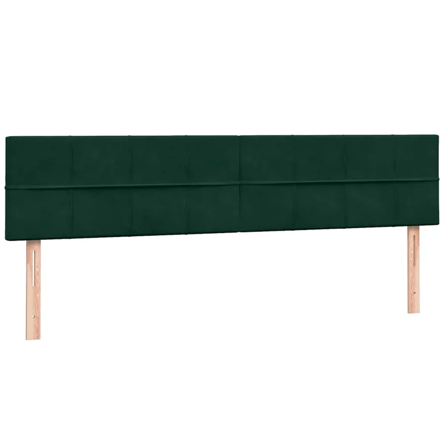 Sommier à lattes de lit et matelas vert foncé 180x210cm velours - 6