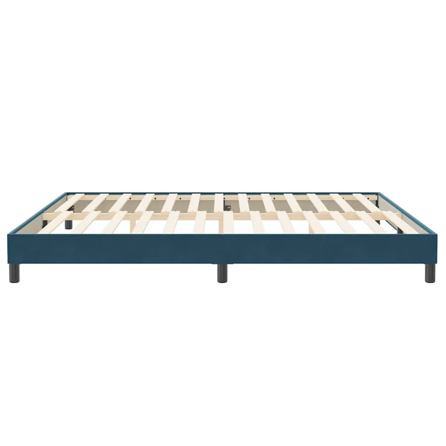 Cadre de lit sans matelas bleu foncé 200x210 cm velours - 6