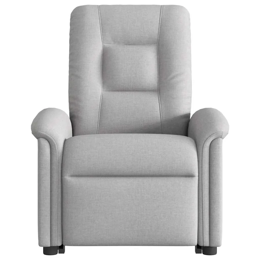 Fauteuil de massage inclinable gris nuage tissu - 5