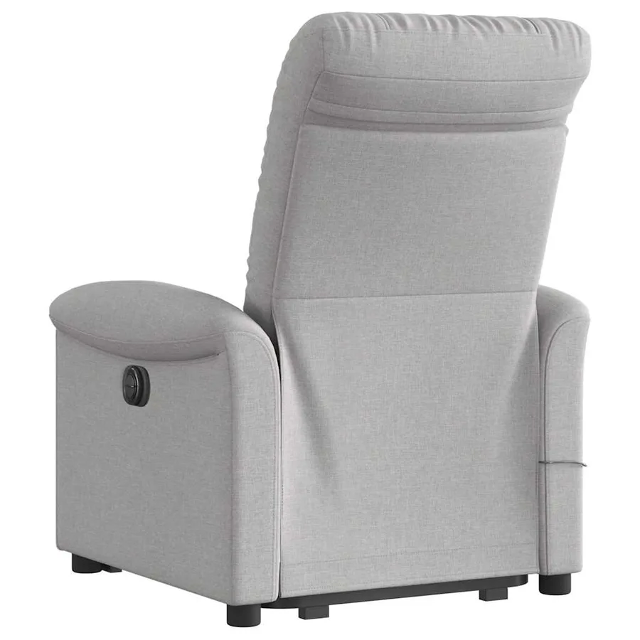 Fauteuil de massage inclinable gris nuage tissu - 7