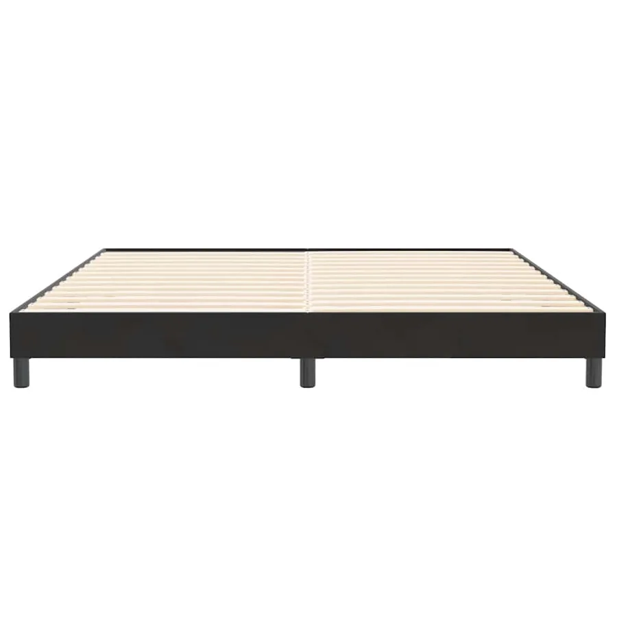 Sommier à lattes de lit sans matelas noir 200x210 cm velours - 5