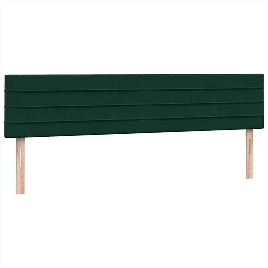 Sommier à lattes de lit et matelas vert foncé 180x210cm velours - 8