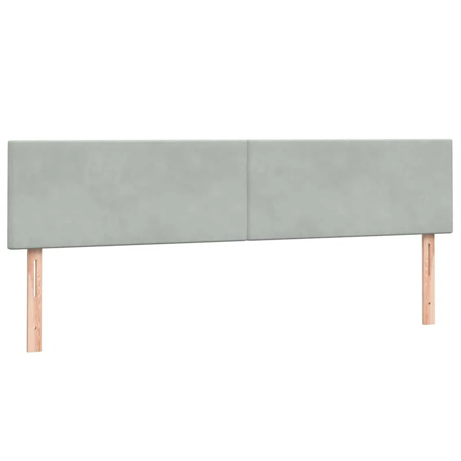 Sommier à lattes de lit et matelas gris clair 180x210cm velours - 7