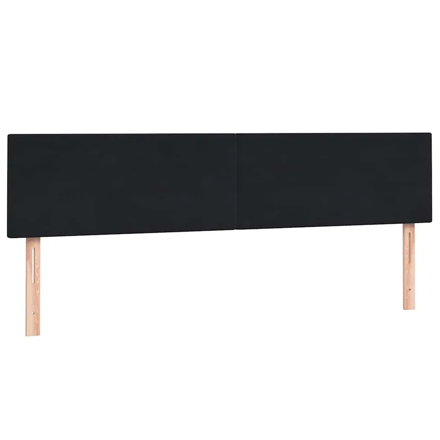 Sommier à lattes de lit avec matelas et LED noir 200x210 cm Velours - 7