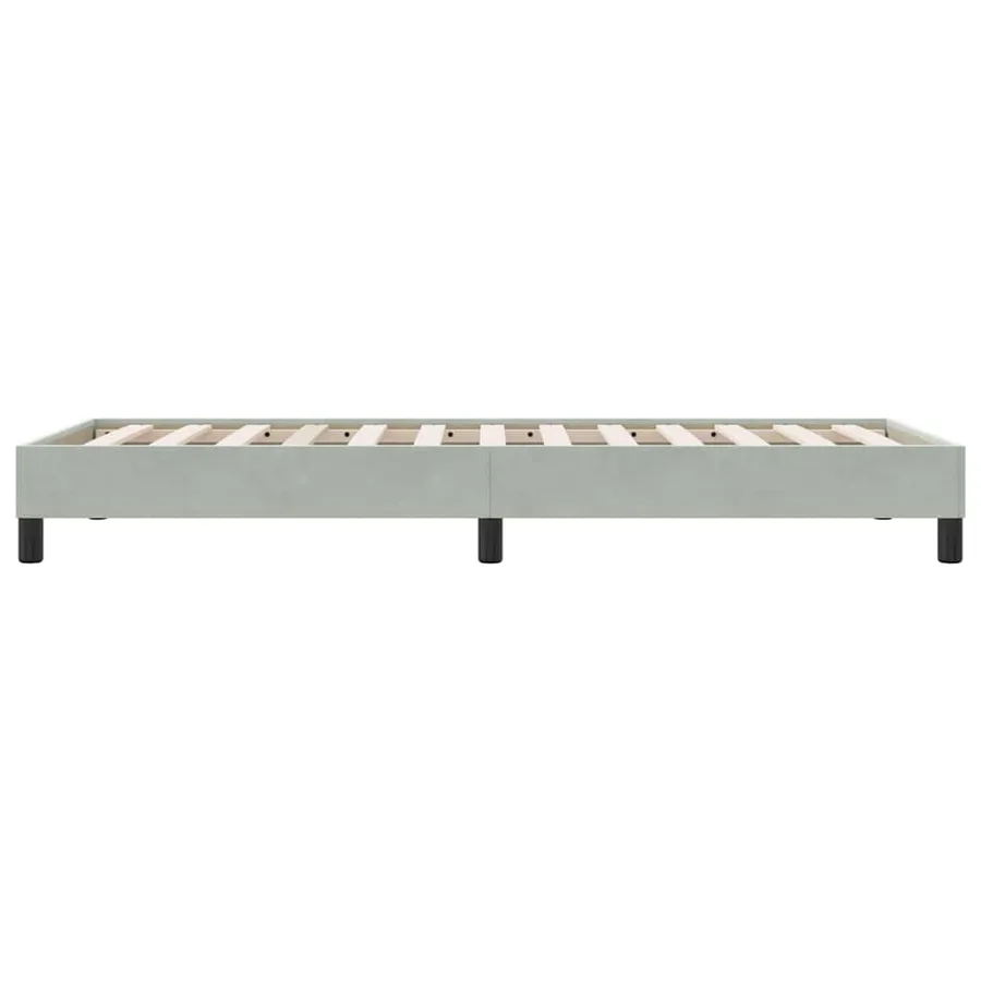 Sommier à lattes de lit sans matelas gris clair 100x210cm - 6