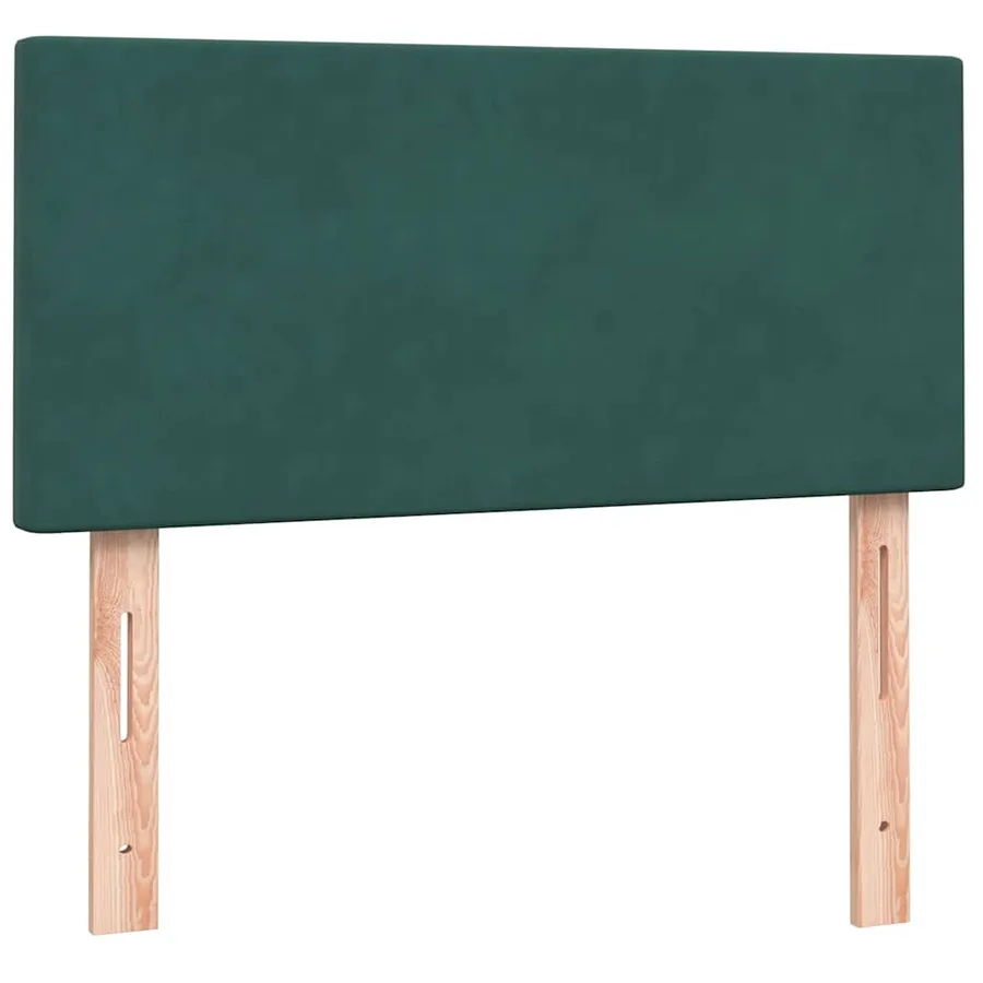Sommier à lattes de lit et matelas vert foncé 90x220 cm velours - 6