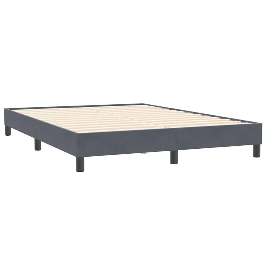 Sommier à lattes de lit sans matelas gris foncé 140x210 cm - 3