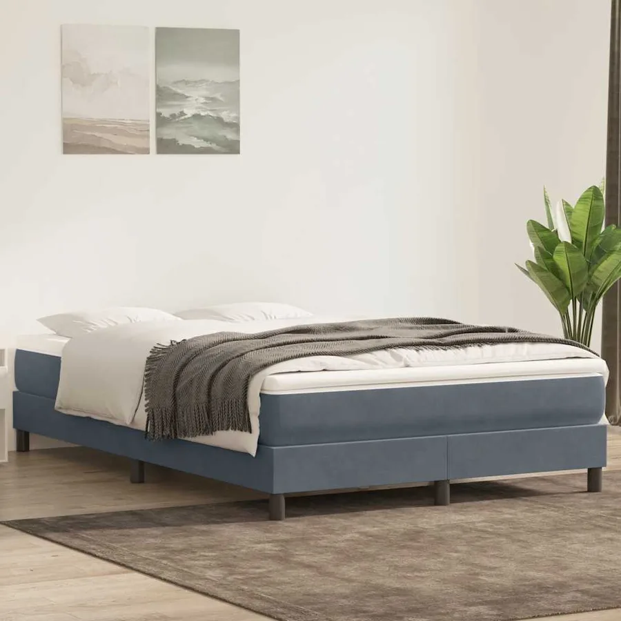 Sommier à lattes de lit sans matelas gris foncé 140x210 cm - 4