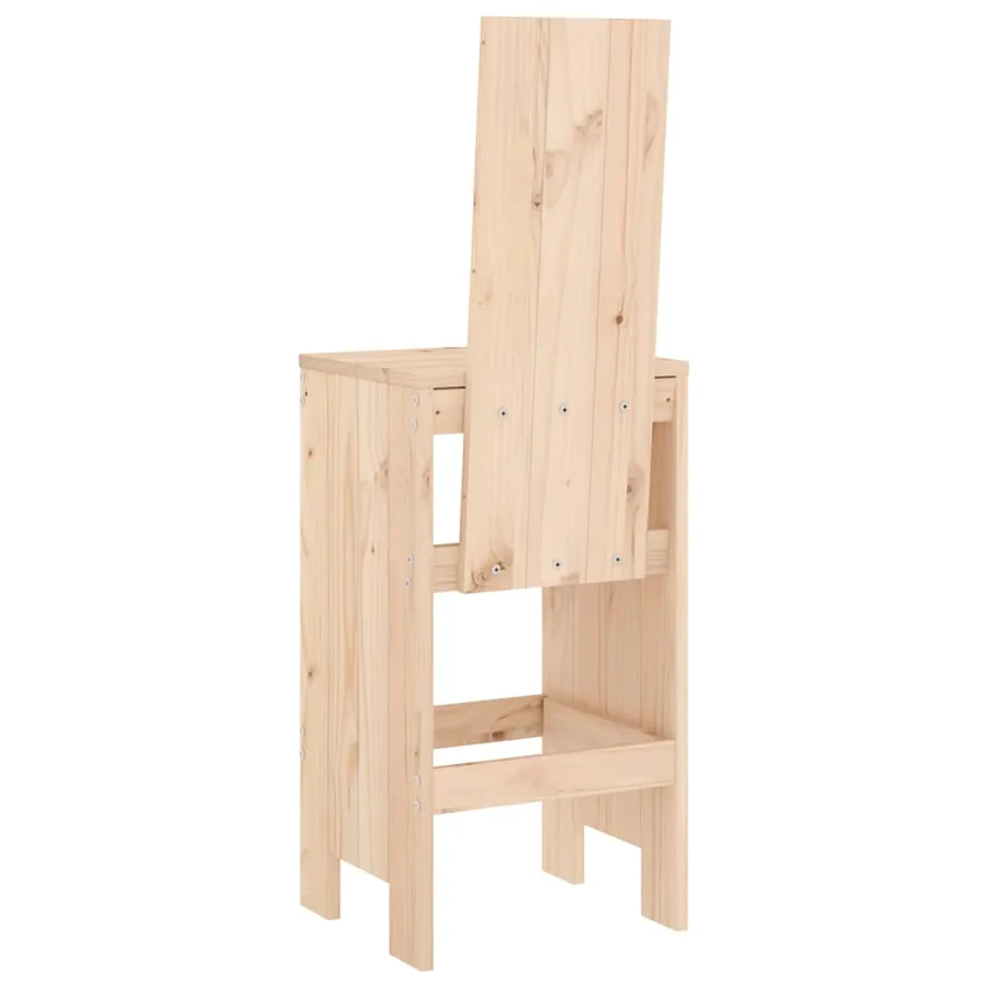 Tabourets de bar lot de 2 40x42x120 cm bois massif de pin - 6