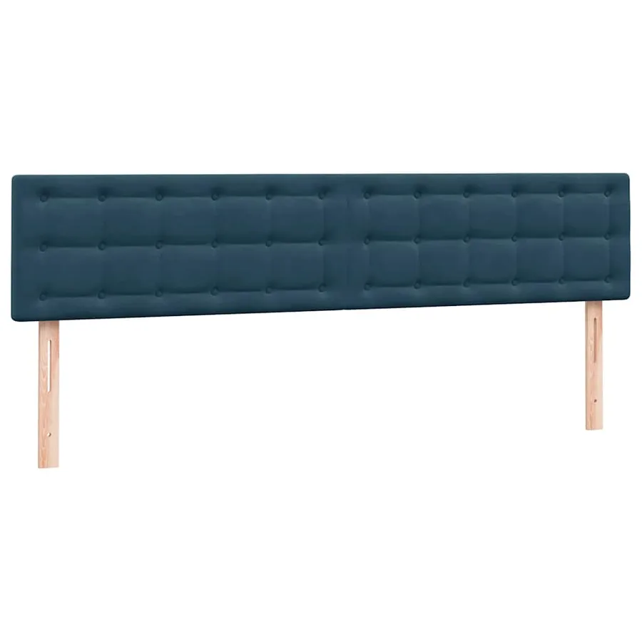 Sommier à lattes de lit et matelas bleu foncé 180x210cm velours - 7