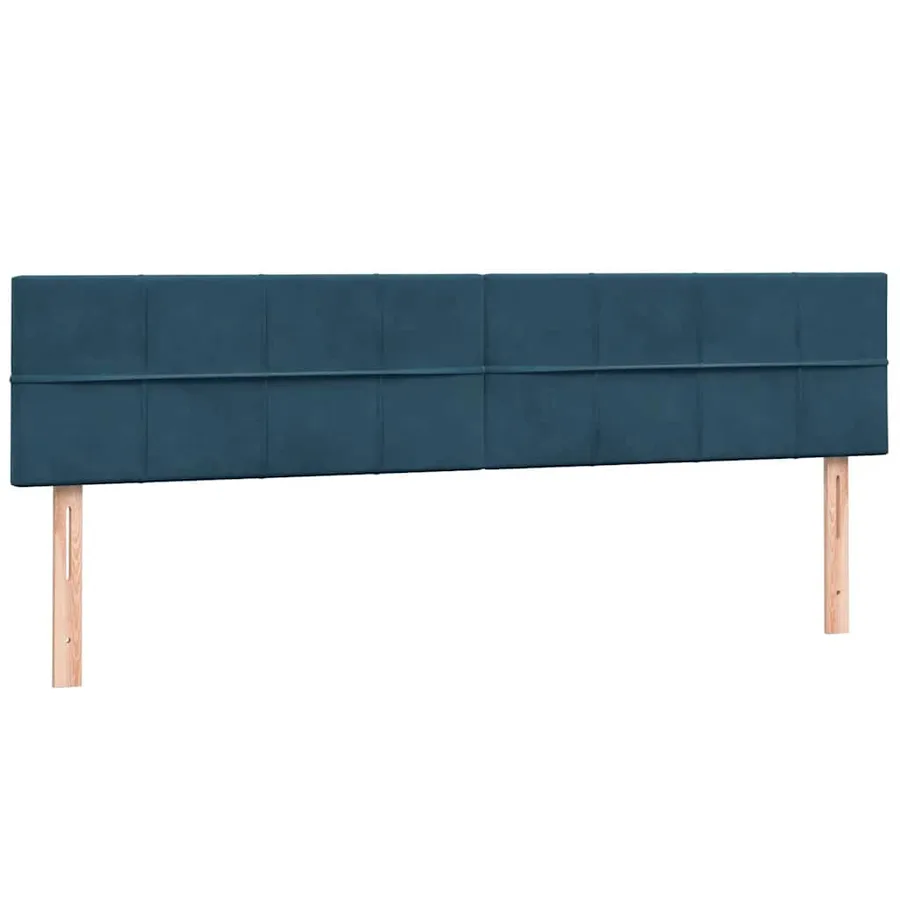 Sommier à lattes de lit et matelas bleu foncé 180x210cm velours - 7