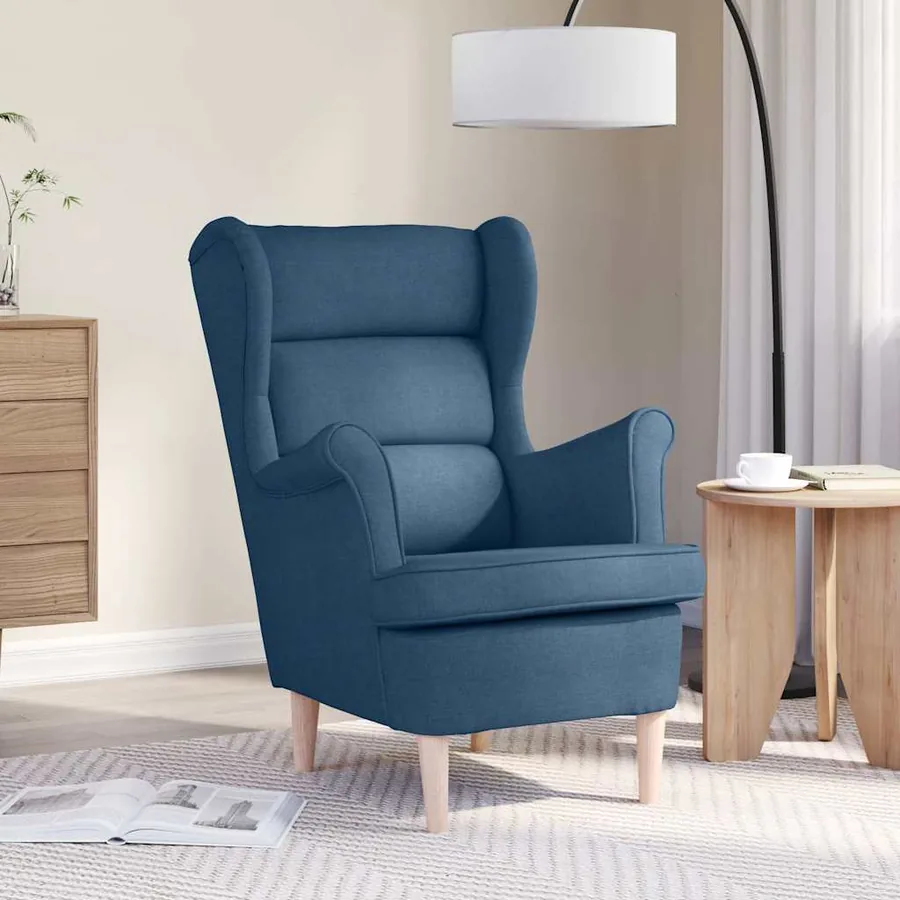 Fauteuil bleu 74x84x100 cm tissu