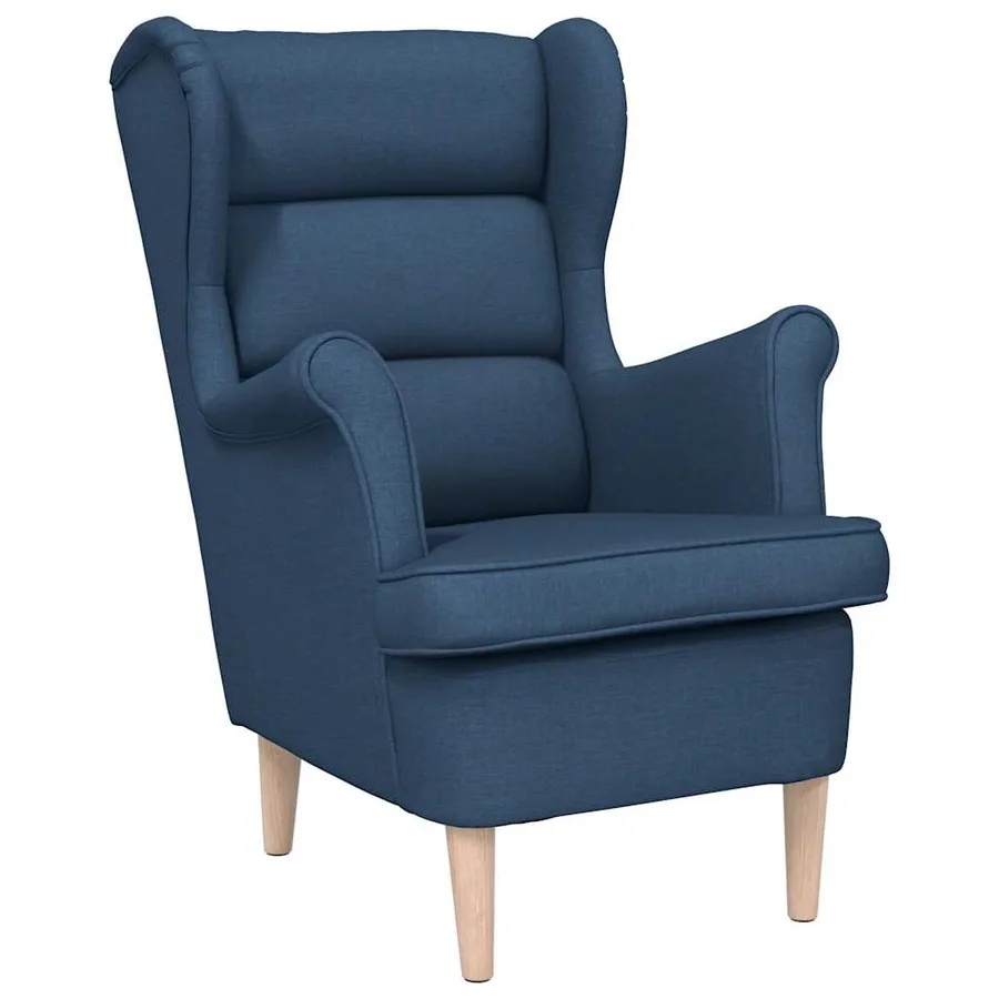 Fauteuil bleu 74x84x100 cm tissu - 2