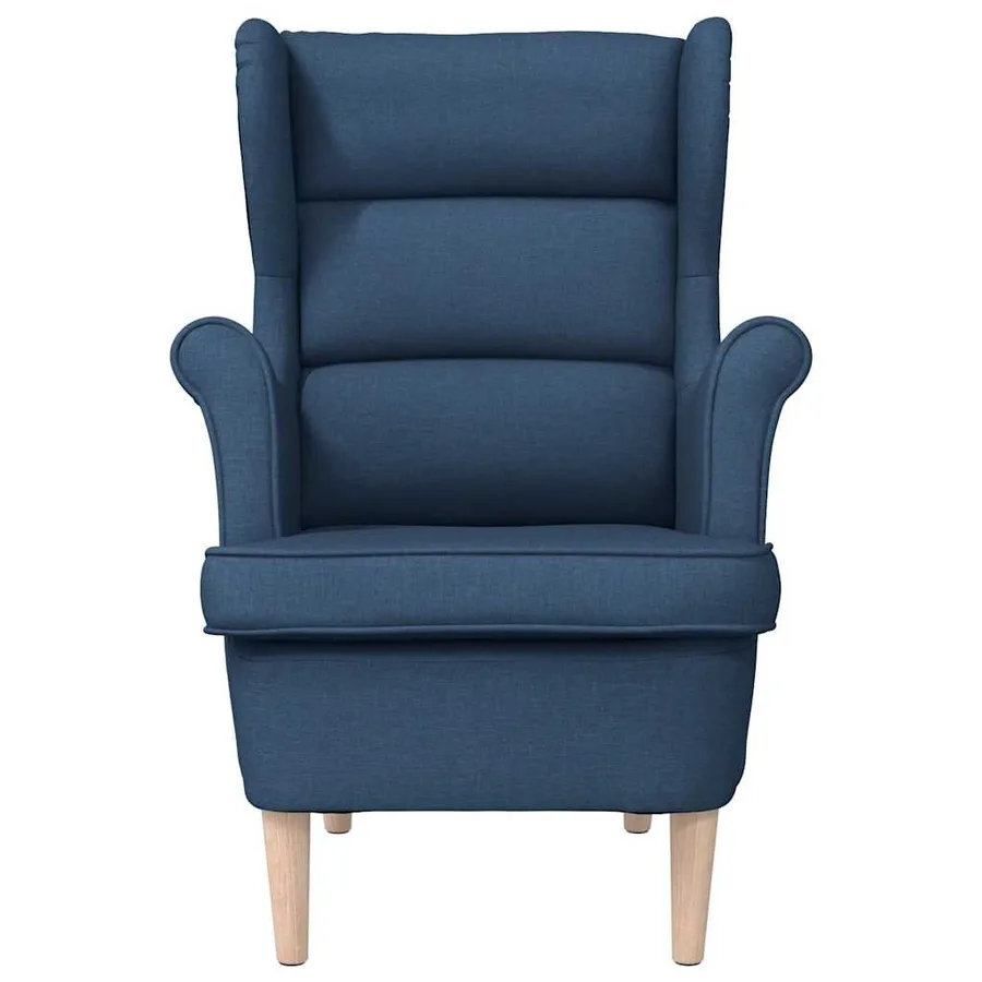 Fauteuil bleu 74x84x100 cm tissu - 4