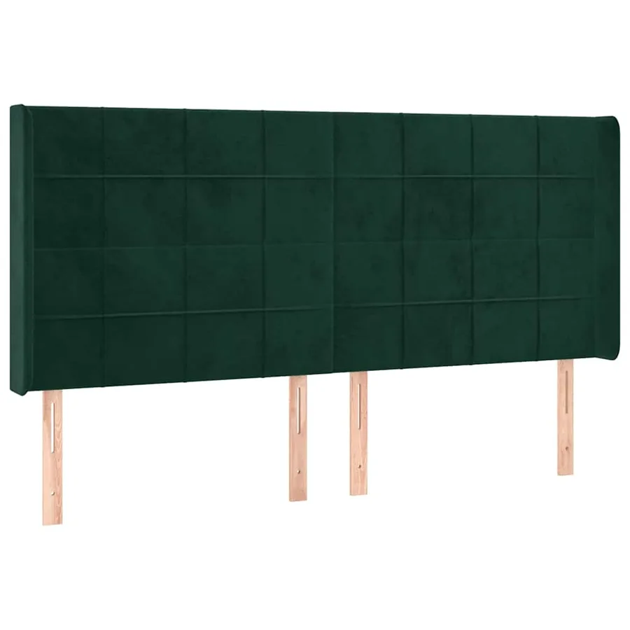 Sommier à lattes de lit matelas et LED Vert foncé 200x200 cm - 7