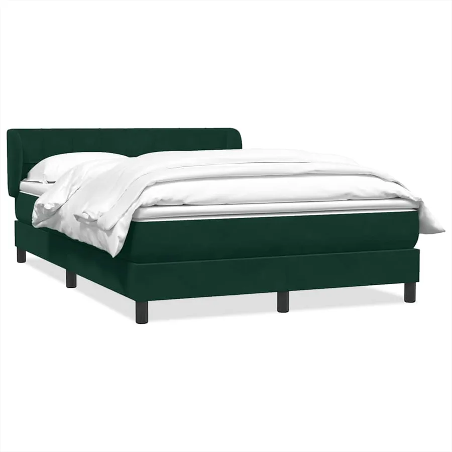 Sommier à lattes de lit et matelas vert foncé 160x210cm velours - 2