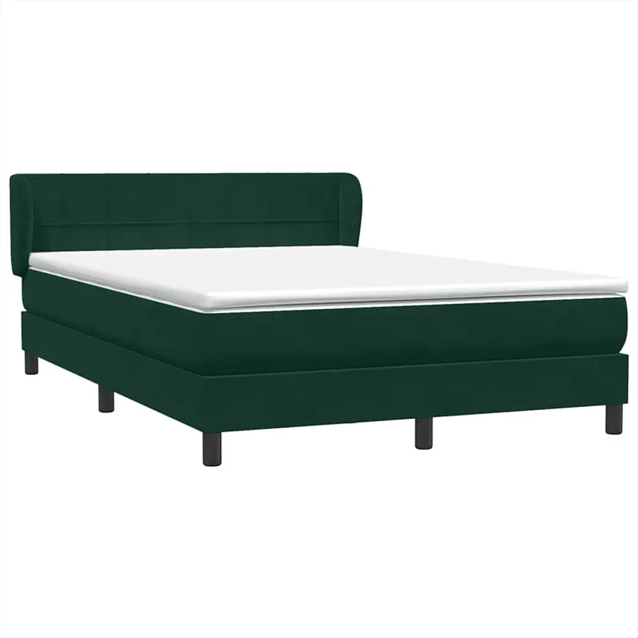 Sommier à lattes de lit et matelas vert foncé 160x210cm velours - 4