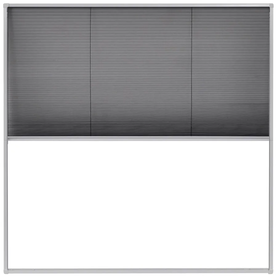Moustiquaire plissée pour fenêtre Aluminium 120 x 120 cm - 2