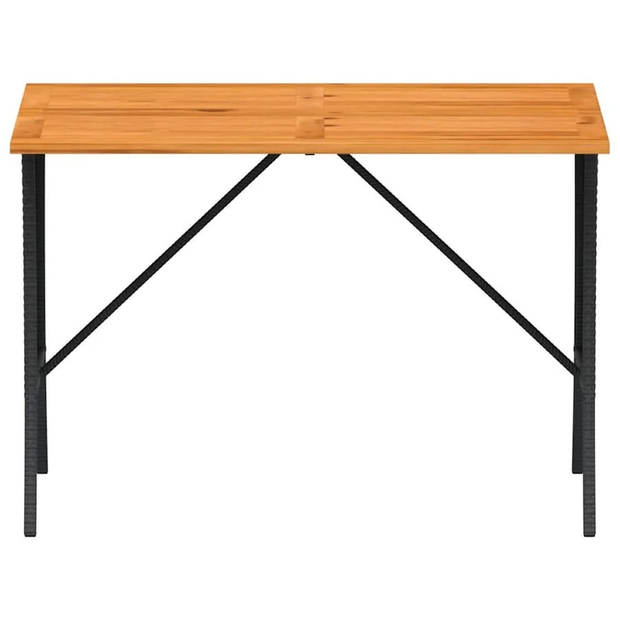 Salon de jardin 3 pcs avec coussins noir résine tressée - 8
