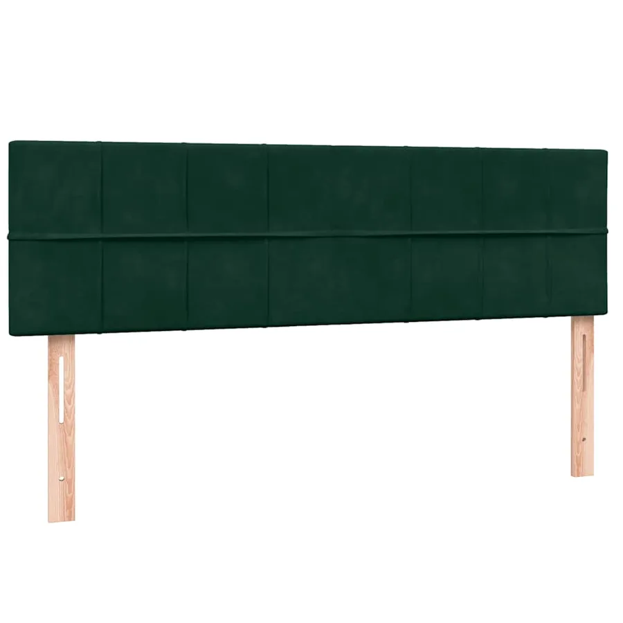 Sommier à lattes de lit et matelas vert foncé 140x210cm velours - 7