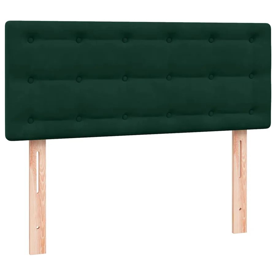 Sommier à lattes de lit et matelas et LED vert foncé 120x210cm velours - 8