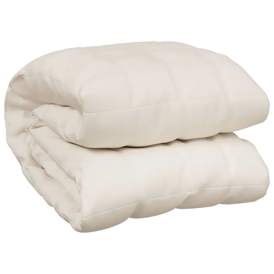 Couverture lestée Crème clair 135x200 cm 6 kg Tissu - 2