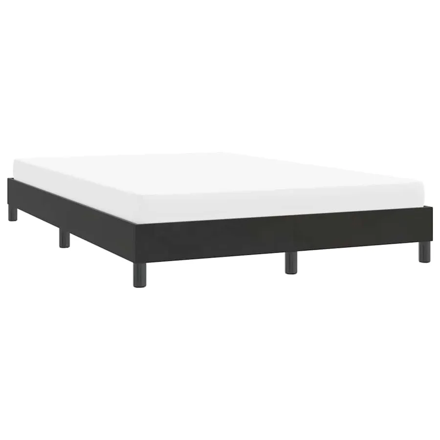 Cadre de lit sans matelas noir 160x210 cm velours - 4