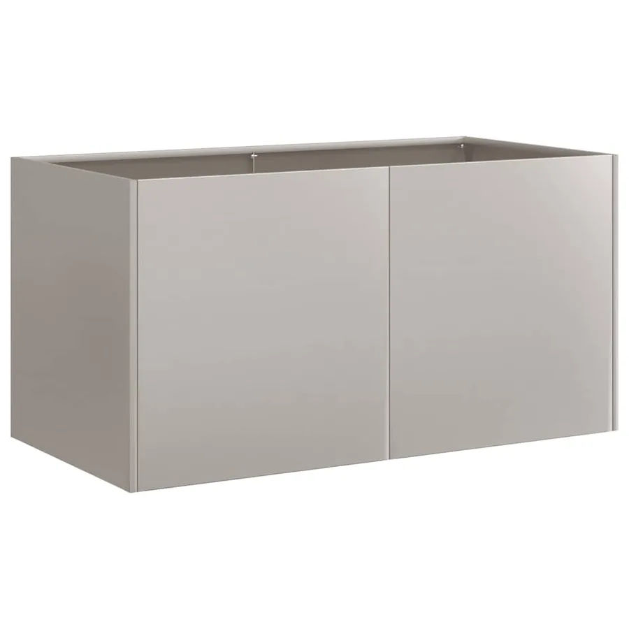 Jardinière rouillé 80x40x40 cm acier inoxydable - 4