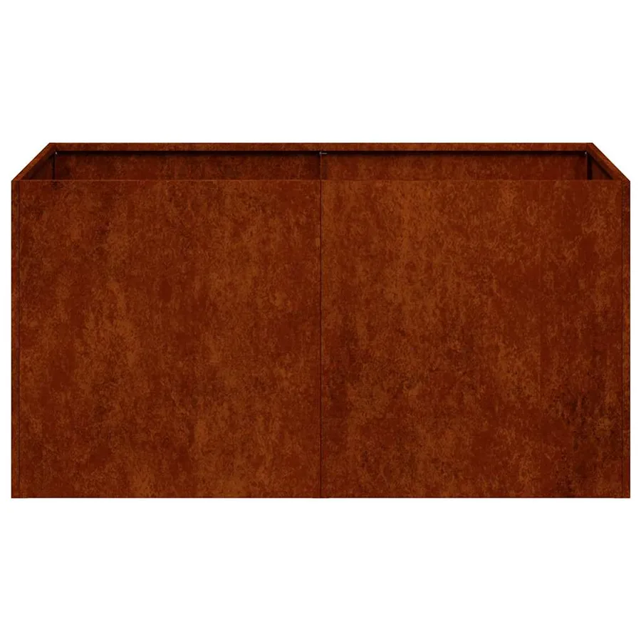 Jardinière rouillé 80x40x40 cm acier inoxydable - 5
