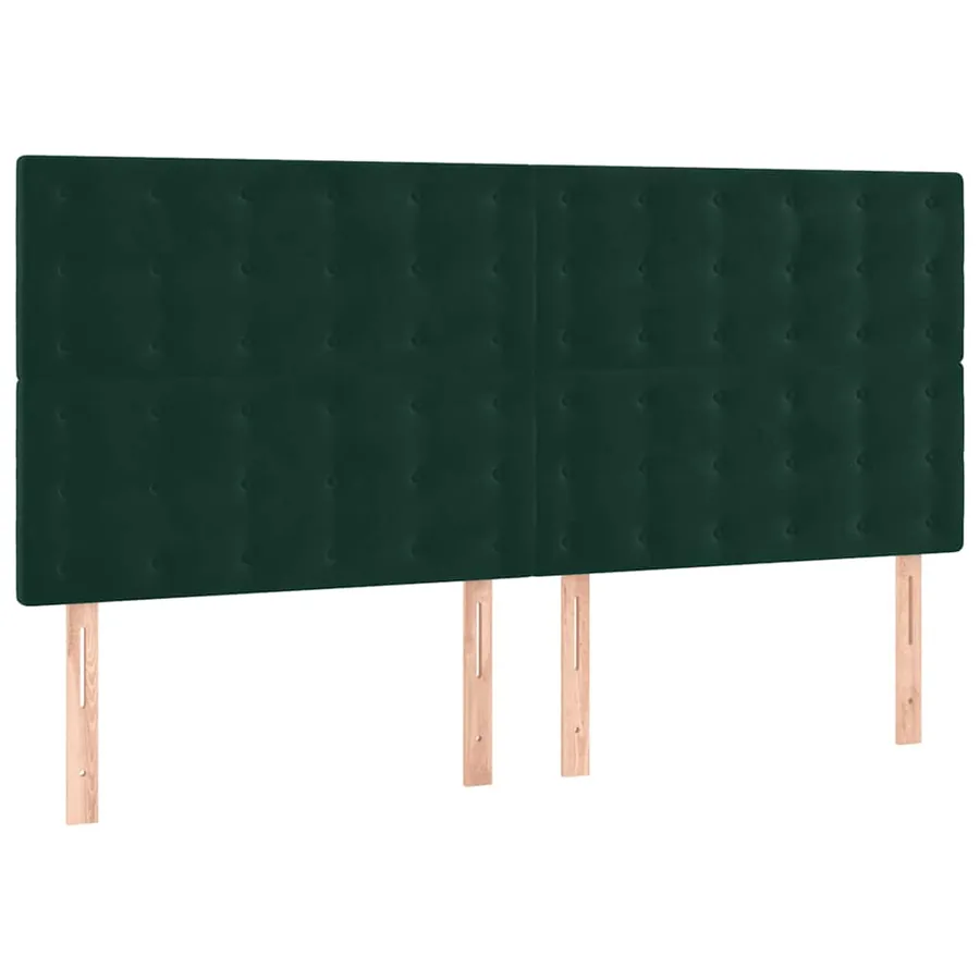 Sommier à lattes de lit et matelas Vert foncé 180x200cm Velours - 5