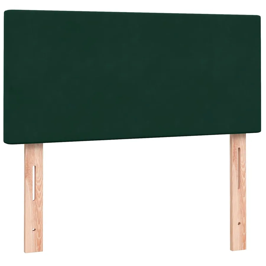 Sommier à lattes de lit et matelas vert foncé 80x210 cm velours - 6