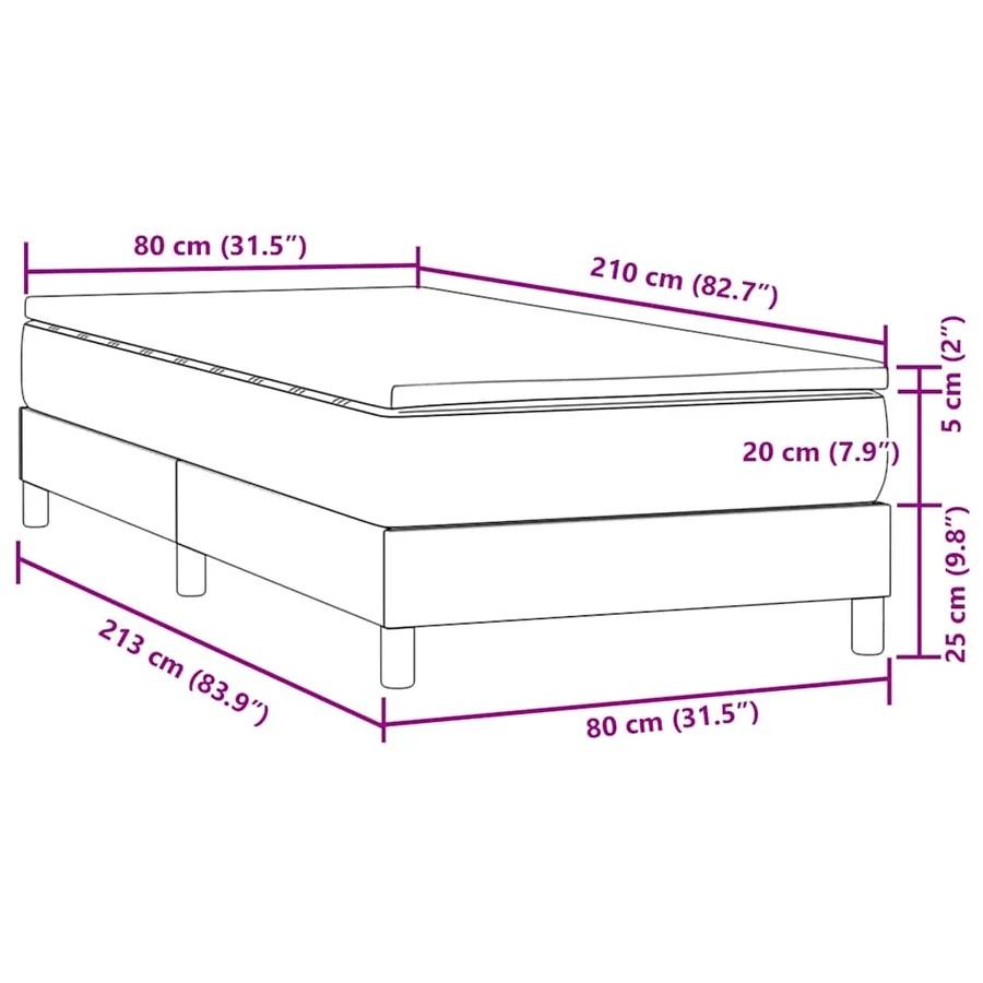 Sommier à lattes de lit et matelas vert foncé 80x210 cm velours - 11