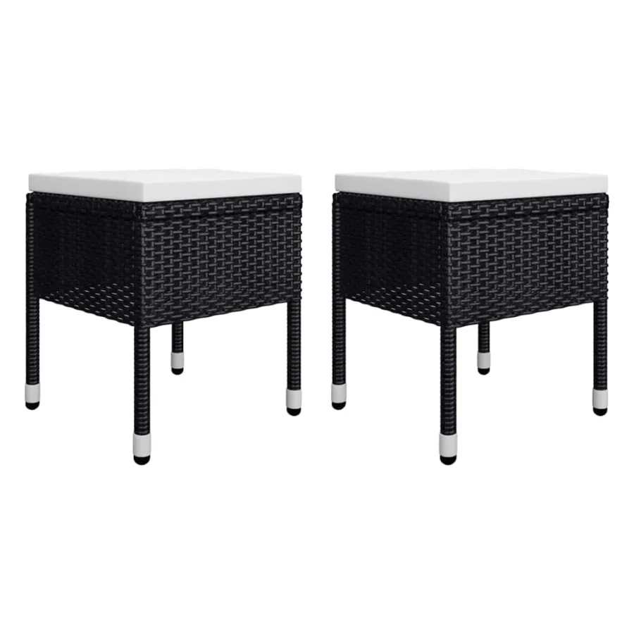 Ensemble à manger de jardin 5 pcs Noir - 7