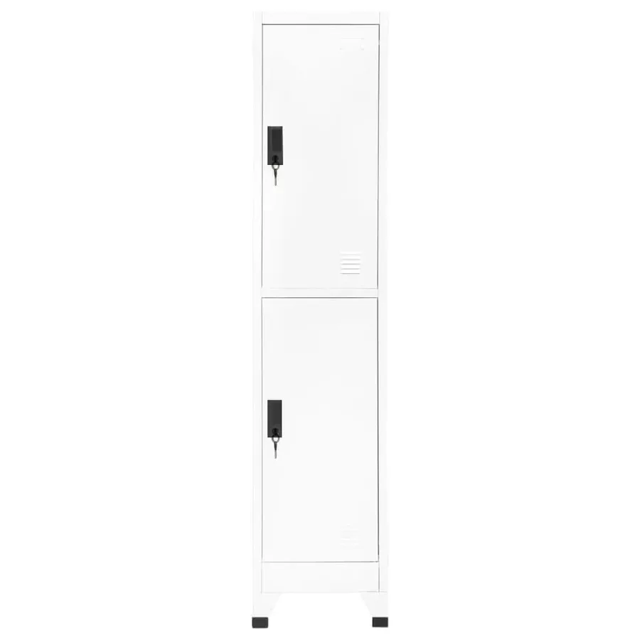 Armoire à casiers Blanc 38x45x180 cm Acier - 2