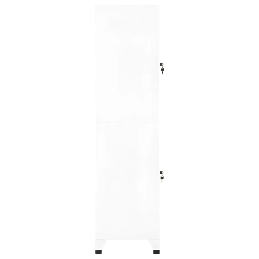 Armoire à casiers Blanc 38x45x180 cm Acier - 4