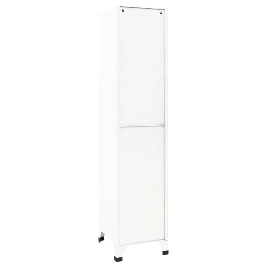 Armoire à casiers Blanc 38x45x180 cm Acier - 5
