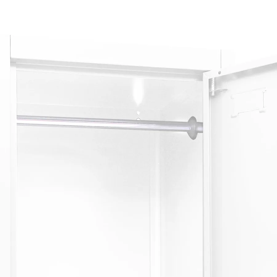 Armoire à casiers Blanc 38x45x180 cm Acier - 6