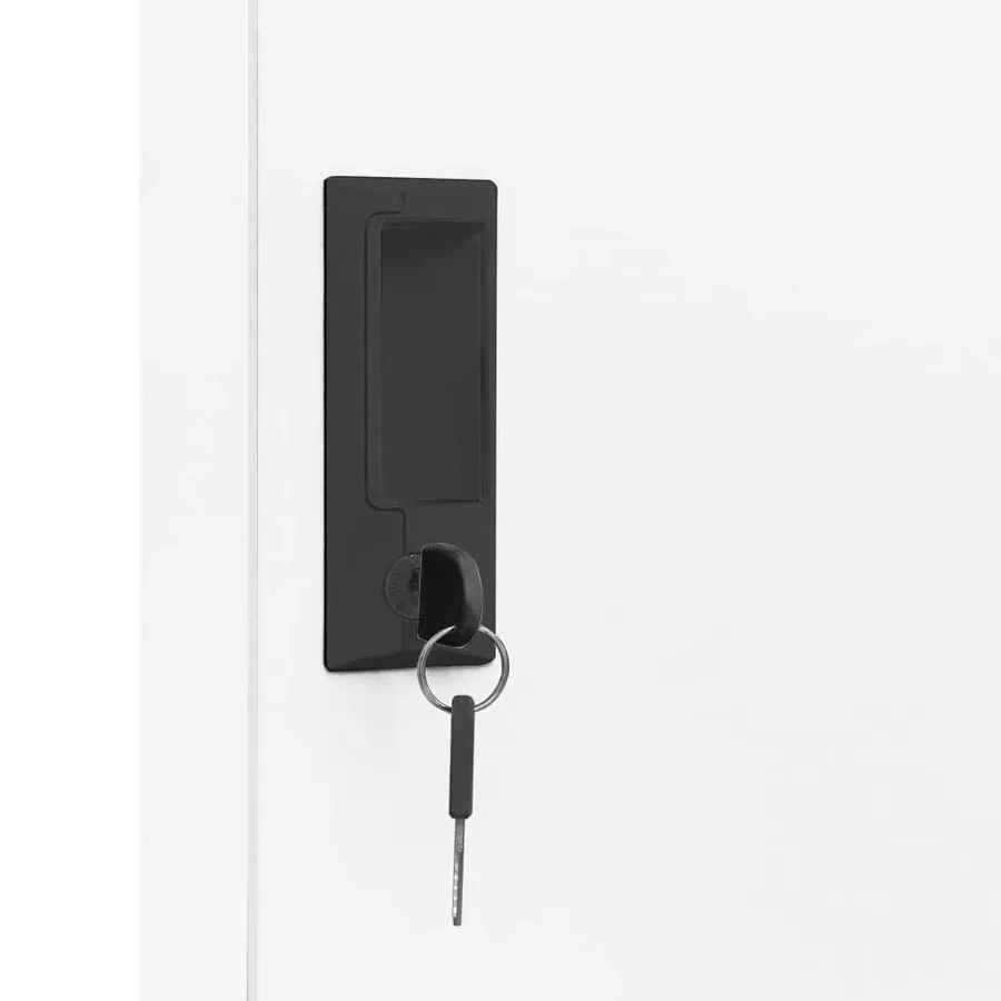 Armoire à casiers Blanc 38x45x180 cm Acier - 7