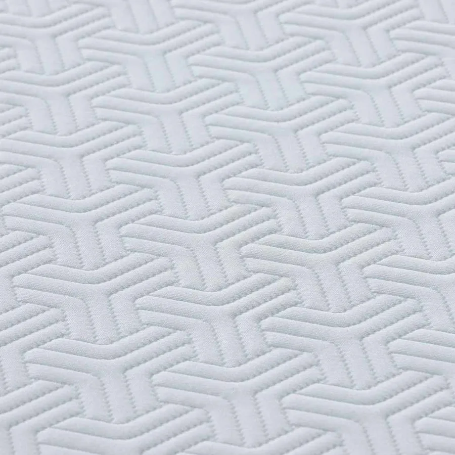 Matelas Blanc et Gris 140 x 190 cm Tissu jacquard - 10