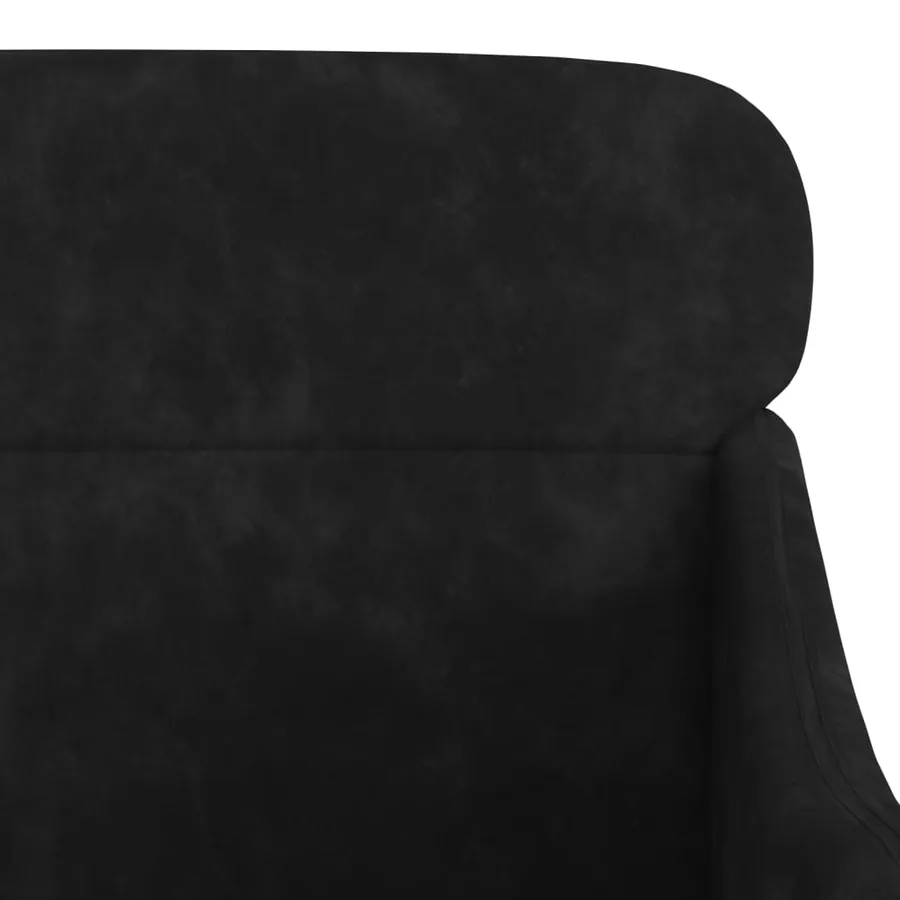 Fauteuil Noir 63x76x80 cm Velours - 6