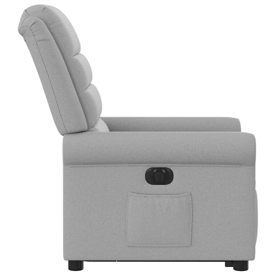 Fauteuil inclinable électrique gris nuage tissu - 6