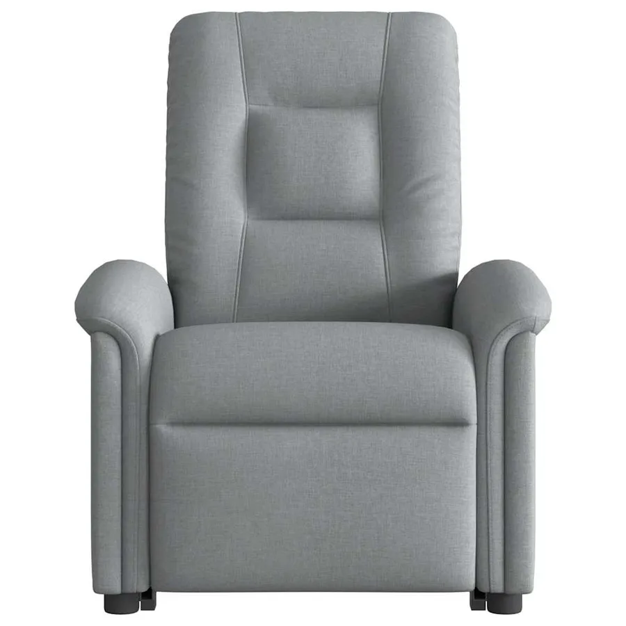 Fauteuil inclinable de massage électrique Gris clair Tissu - 5