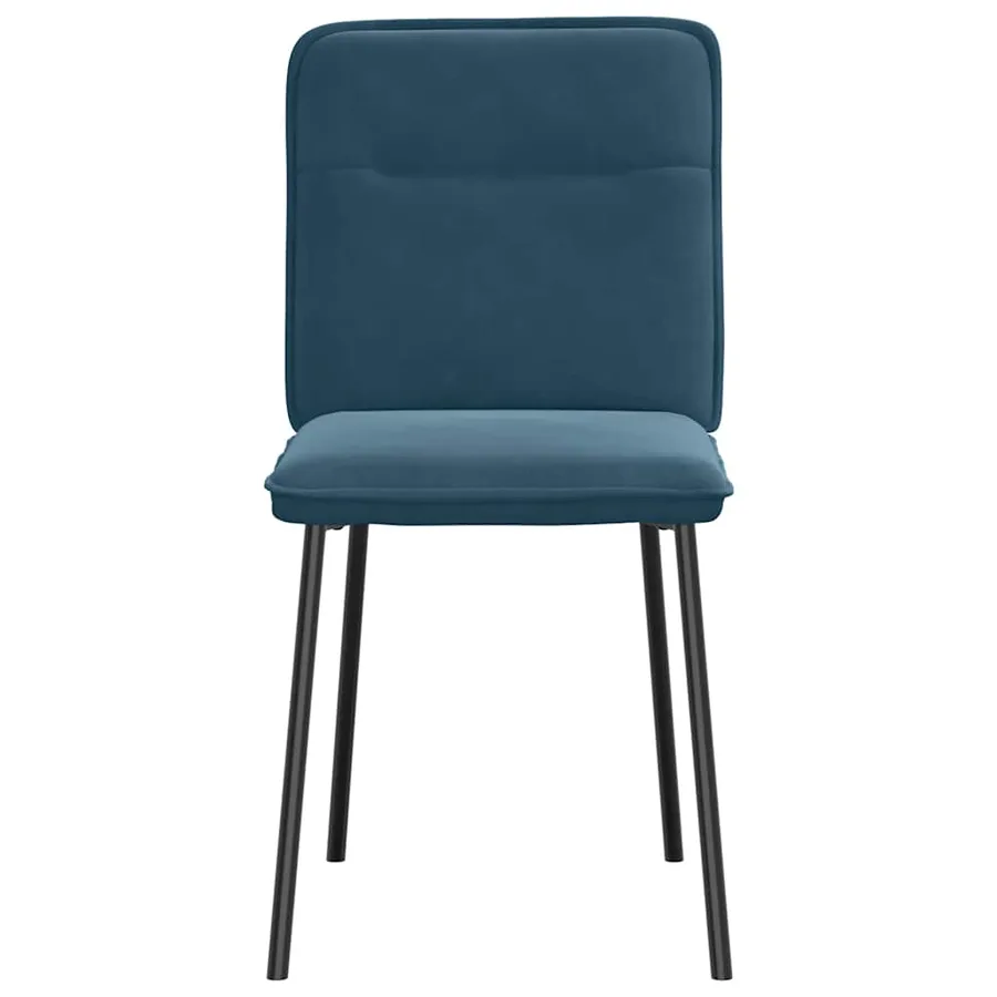 Chaises à manger lot de 6 bleu velours - 4