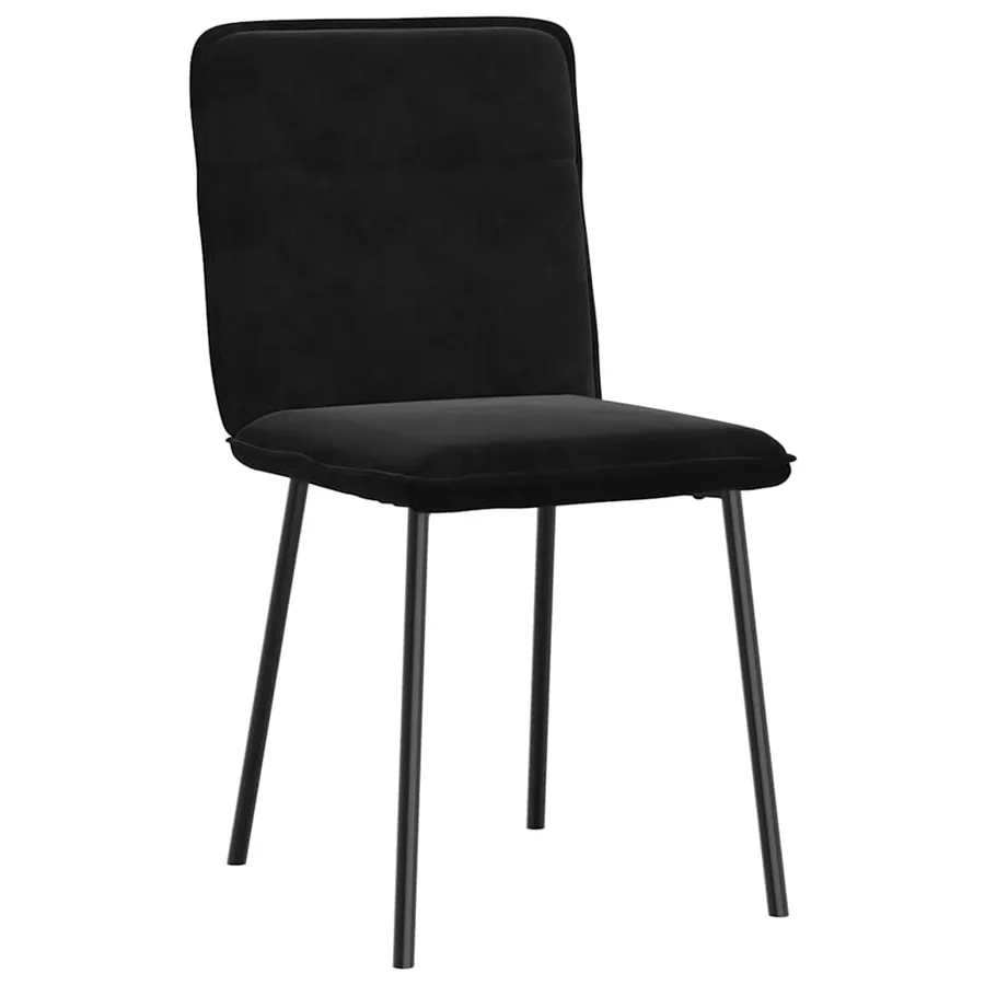Chaises à manger lot de 4 Noir Velours - 3