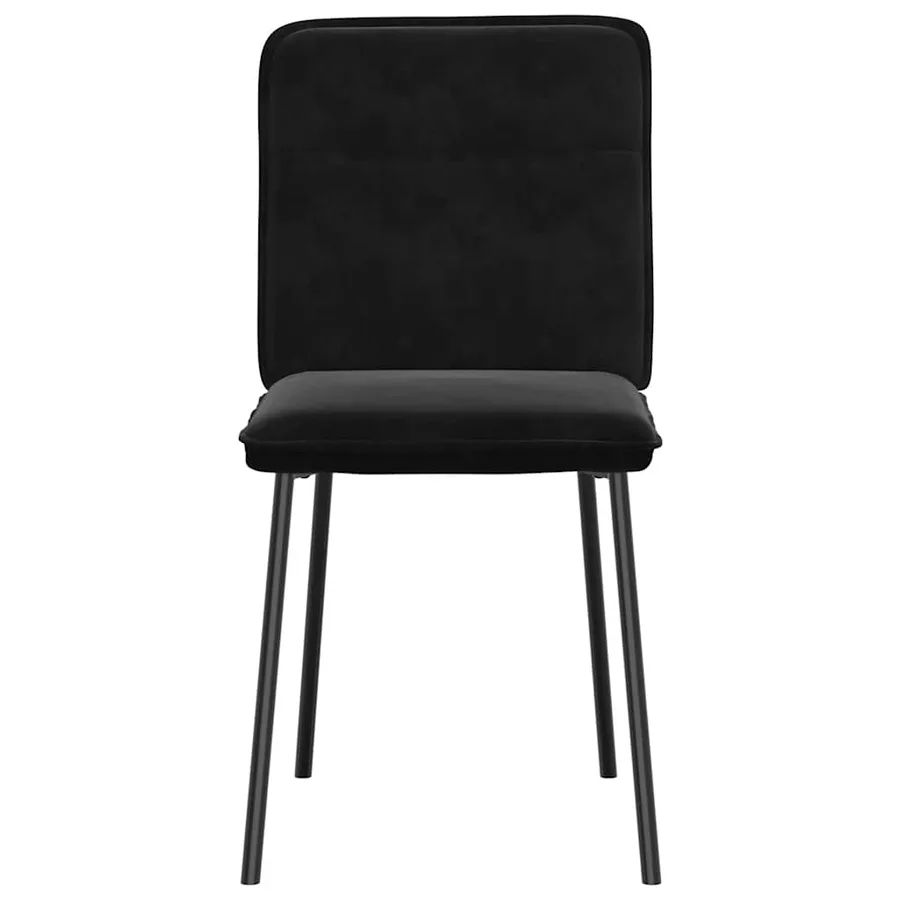 Chaises à manger lot de 4 Noir Velours - 4