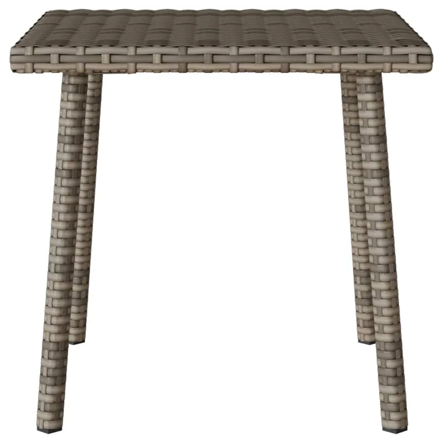 Table basse de jardin rectangulaire gris 40x40x37 cm rotin - 4