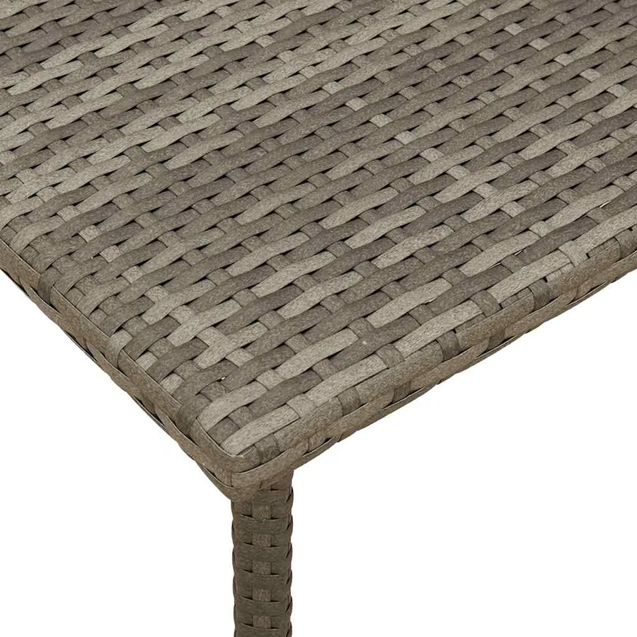 Table basse de jardin rectangulaire gris 40x40x37 cm rotin - 7